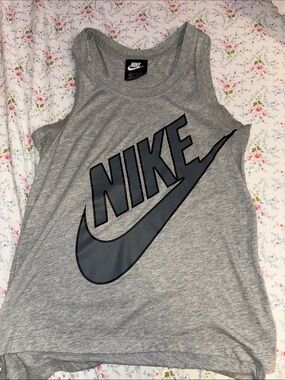 Nike Light Gray Tank with Dark Gray Logo